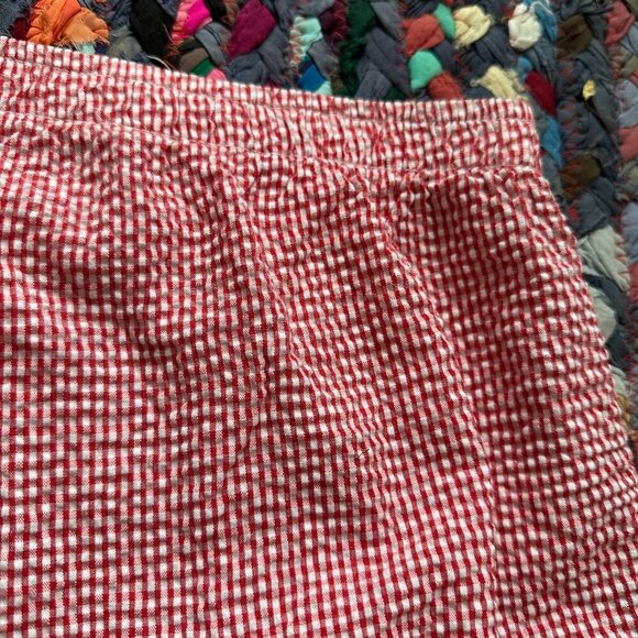 Vintage Red White Gingham Embroidered Cropped Pants Women’s Plus Size 2X Spring - Picture 11 of 14